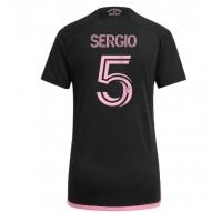 Camiseta Inter Miami Sergio Busquets #5 Segunda Equipación Replica 2024-25 para mujer mangas cortas
